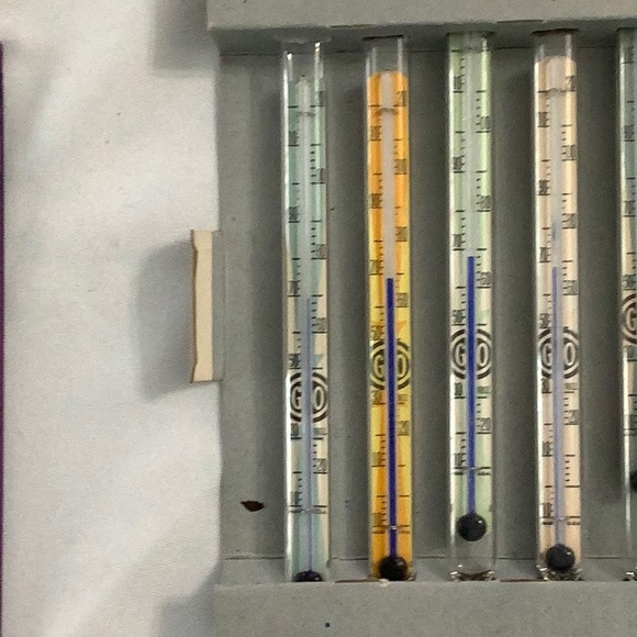 Vintage Swizzle Stix Thermometer drink stir stix. Set of 8. Original box. - Picture 7 of 9